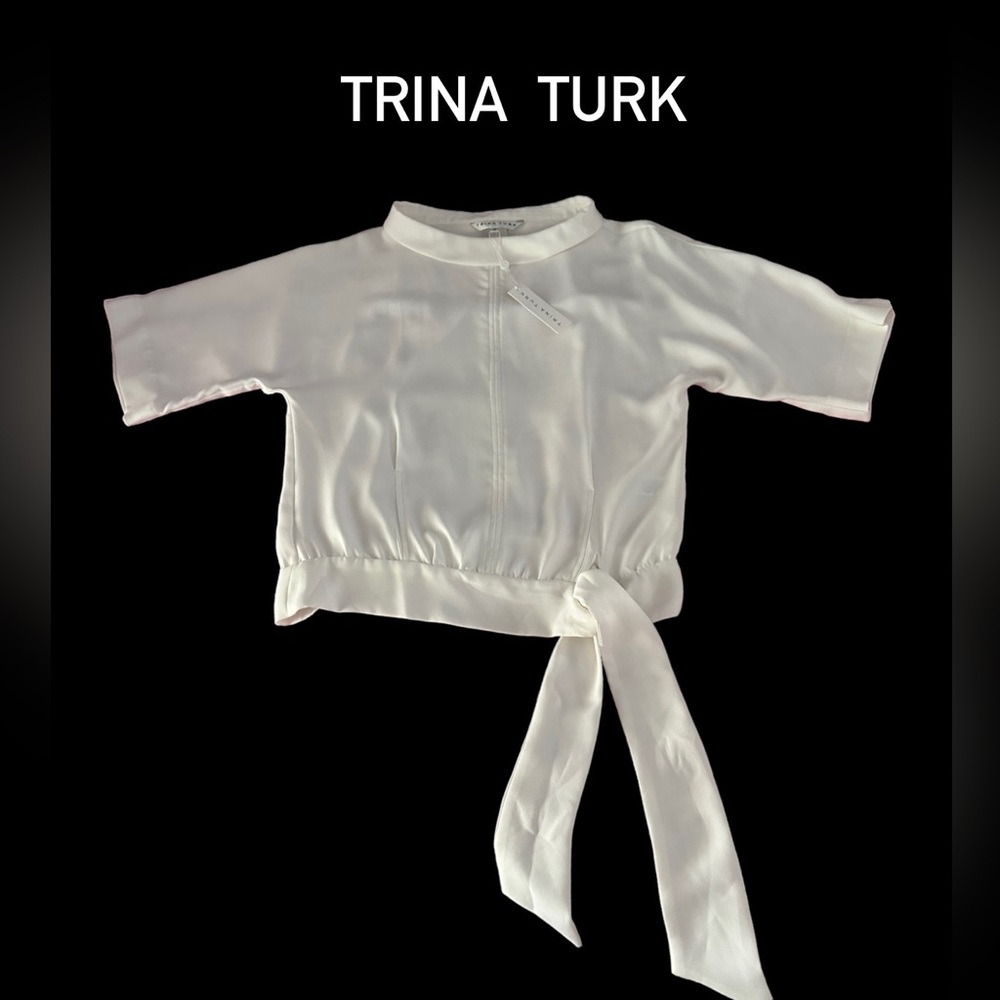 Trina Turk Woman's White Top ,Size S , NWT